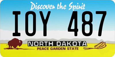 ND license plate IOY487