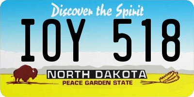 ND license plate IOY518