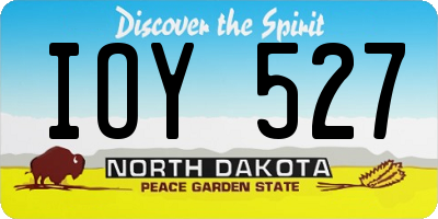 ND license plate IOY527