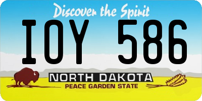 ND license plate IOY586