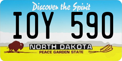 ND license plate IOY590