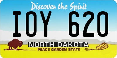 ND license plate IOY620
