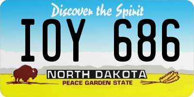 ND license plate IOY686