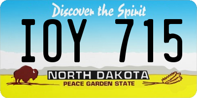 ND license plate IOY715