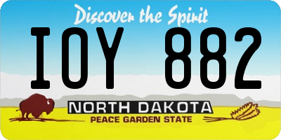 ND license plate IOY882