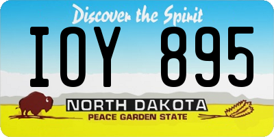 ND license plate IOY895