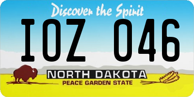 ND license plate IOZ046
