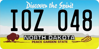 ND license plate IOZ048