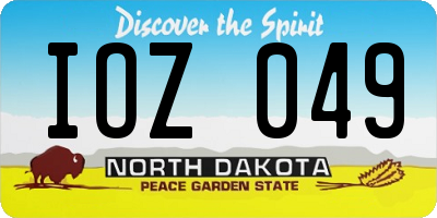 ND license plate IOZ049