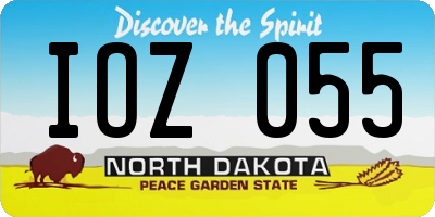 ND license plate IOZ055