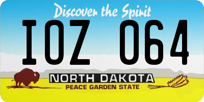 ND license plate IOZ064