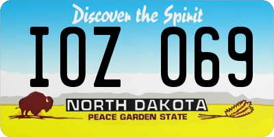 ND license plate IOZ069