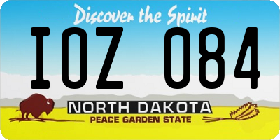 ND license plate IOZ084
