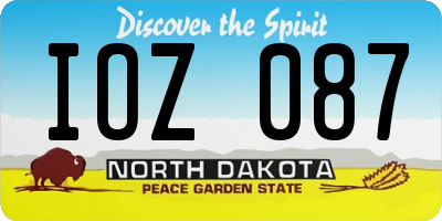 ND license plate IOZ087
