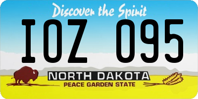 ND license plate IOZ095