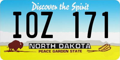 ND license plate IOZ171