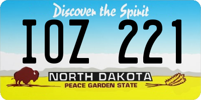 ND license plate IOZ221