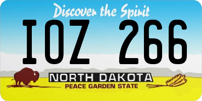 ND license plate IOZ266