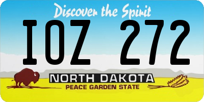 ND license plate IOZ272