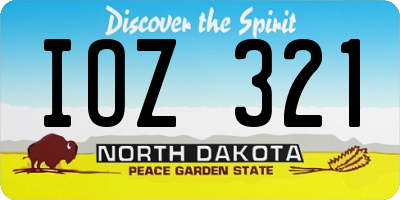 ND license plate IOZ321