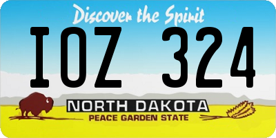 ND license plate IOZ324