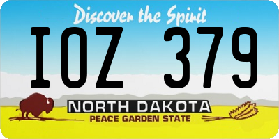 ND license plate IOZ379