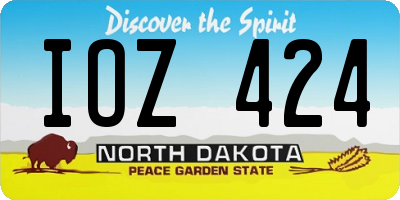 ND license plate IOZ424