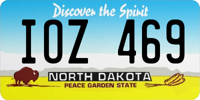 ND license plate IOZ469
