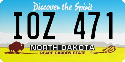ND license plate IOZ471