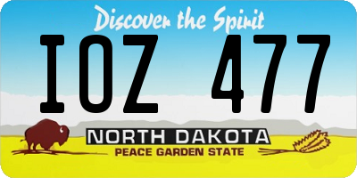 ND license plate IOZ477