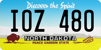 ND license plate IOZ480