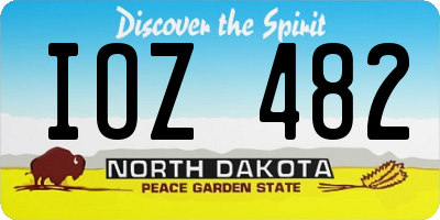 ND license plate IOZ482