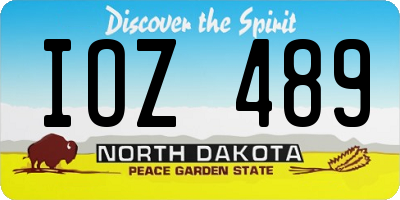 ND license plate IOZ489