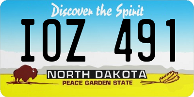 ND license plate IOZ491