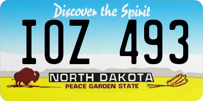 ND license plate IOZ493