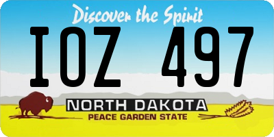 ND license plate IOZ497