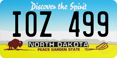 ND license plate IOZ499