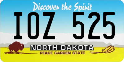 ND license plate IOZ525