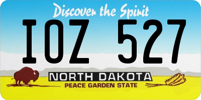 ND license plate IOZ527