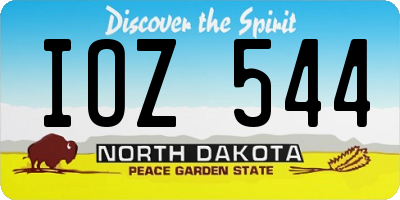 ND license plate IOZ544