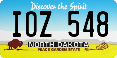 ND license plate IOZ548