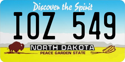 ND license plate IOZ549