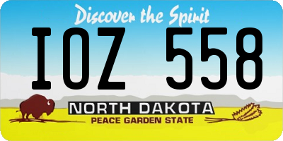 ND license plate IOZ558
