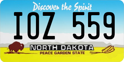 ND license plate IOZ559