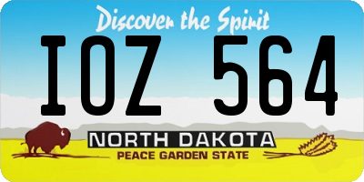 ND license plate IOZ564