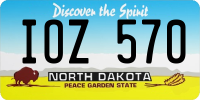 ND license plate IOZ570