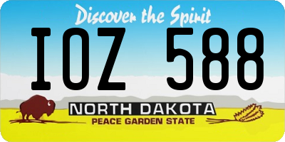 ND license plate IOZ588
