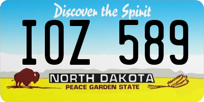 ND license plate IOZ589