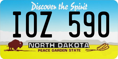 ND license plate IOZ590