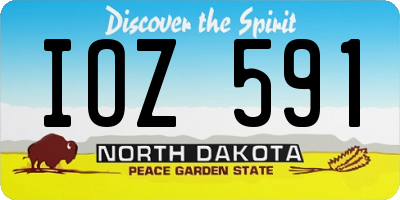 ND license plate IOZ591